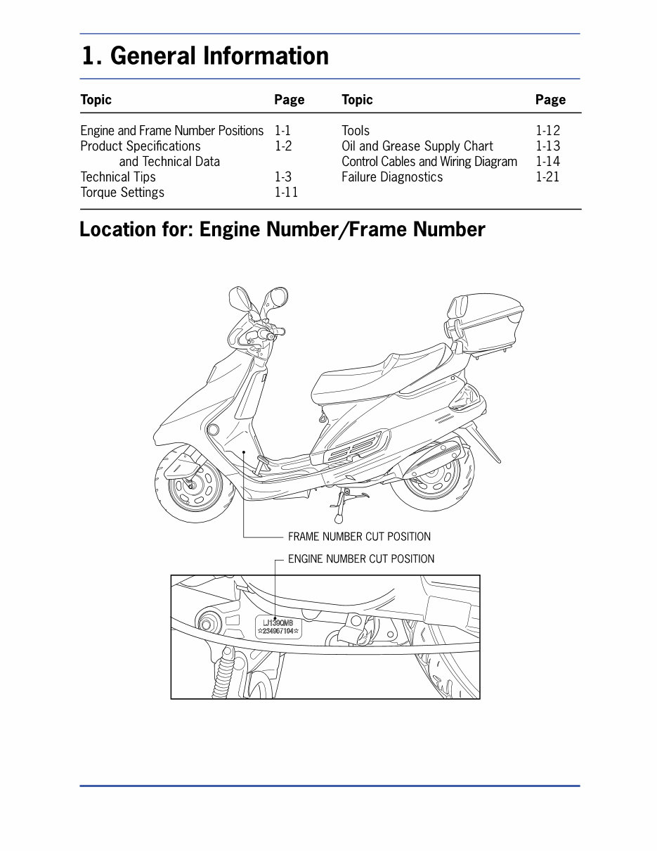 CHINESE Scooter GY6 50CC 4 Stroke Service Repair Manual preview img 4