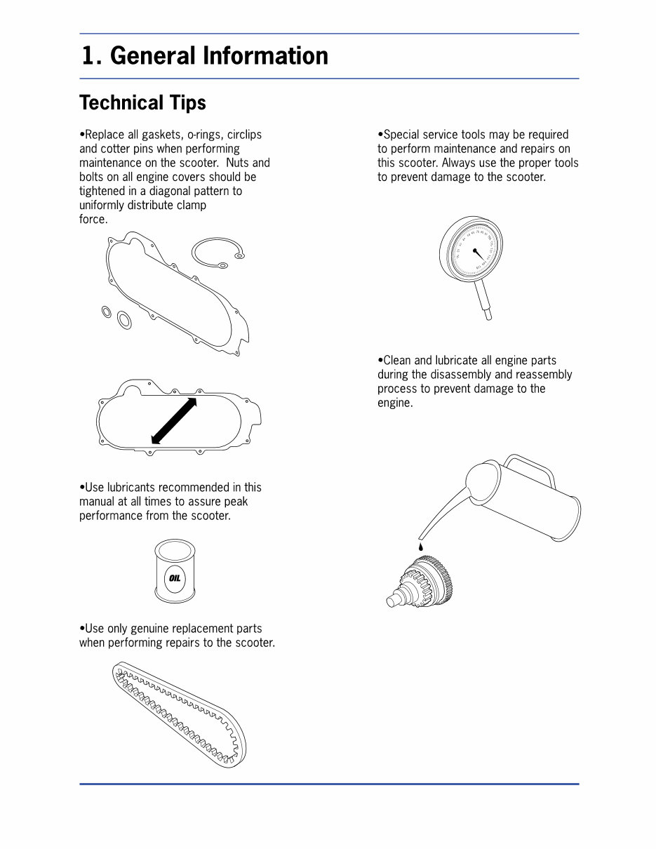 CHINESE Scooter GY6 50CC 4 Stroke Service Repair Manual preview img 6