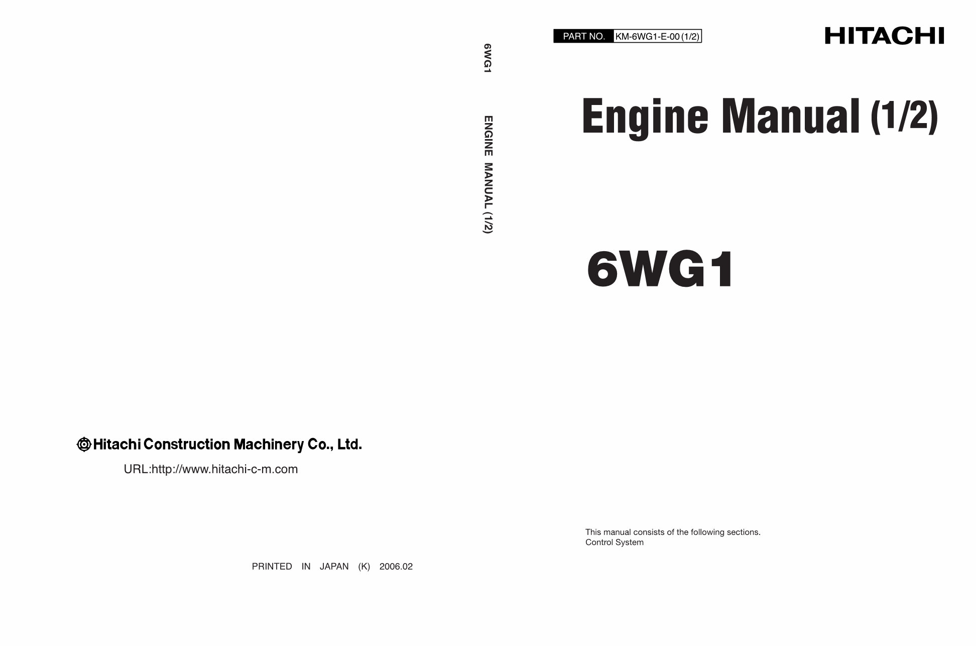 HITACHI ISUZU 6WG1 Engine Service Manual preview img 1