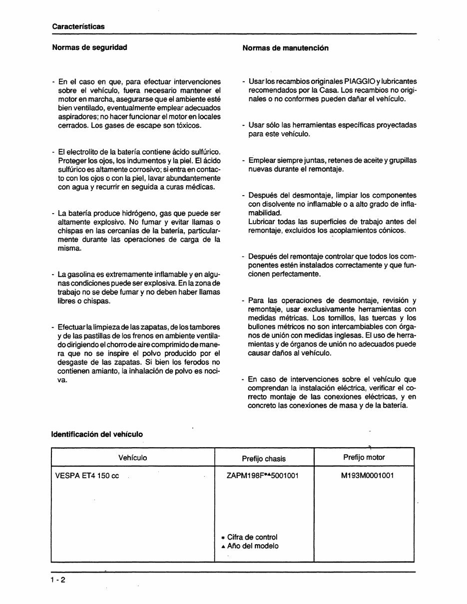 2000-2004 Vespa ET4 150 150cc Scooter Service & Repair Manual preview img 8