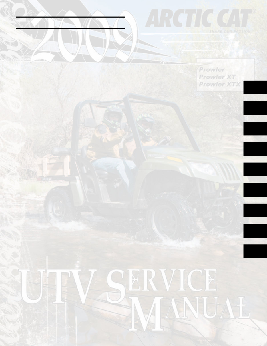 2009 Arctic Cat 700 XTX Prowler Factory Service & Work Shop Manual preview img 2