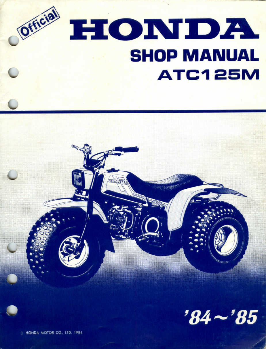 1984-1985 Honda ATC125M Service & Repair Manual preview img 1