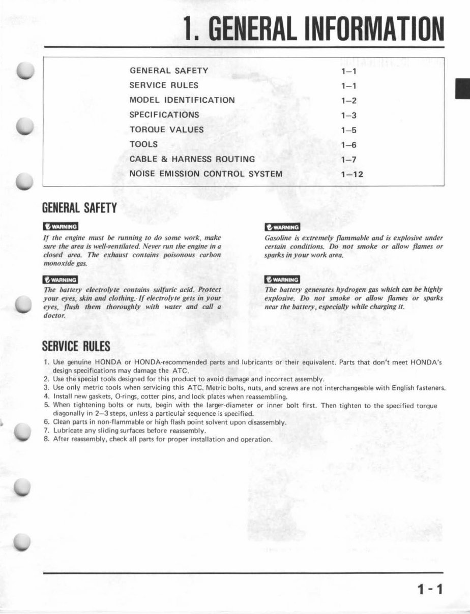 1984-1985 Honda ATC125M Service & Repair Manual preview img 5