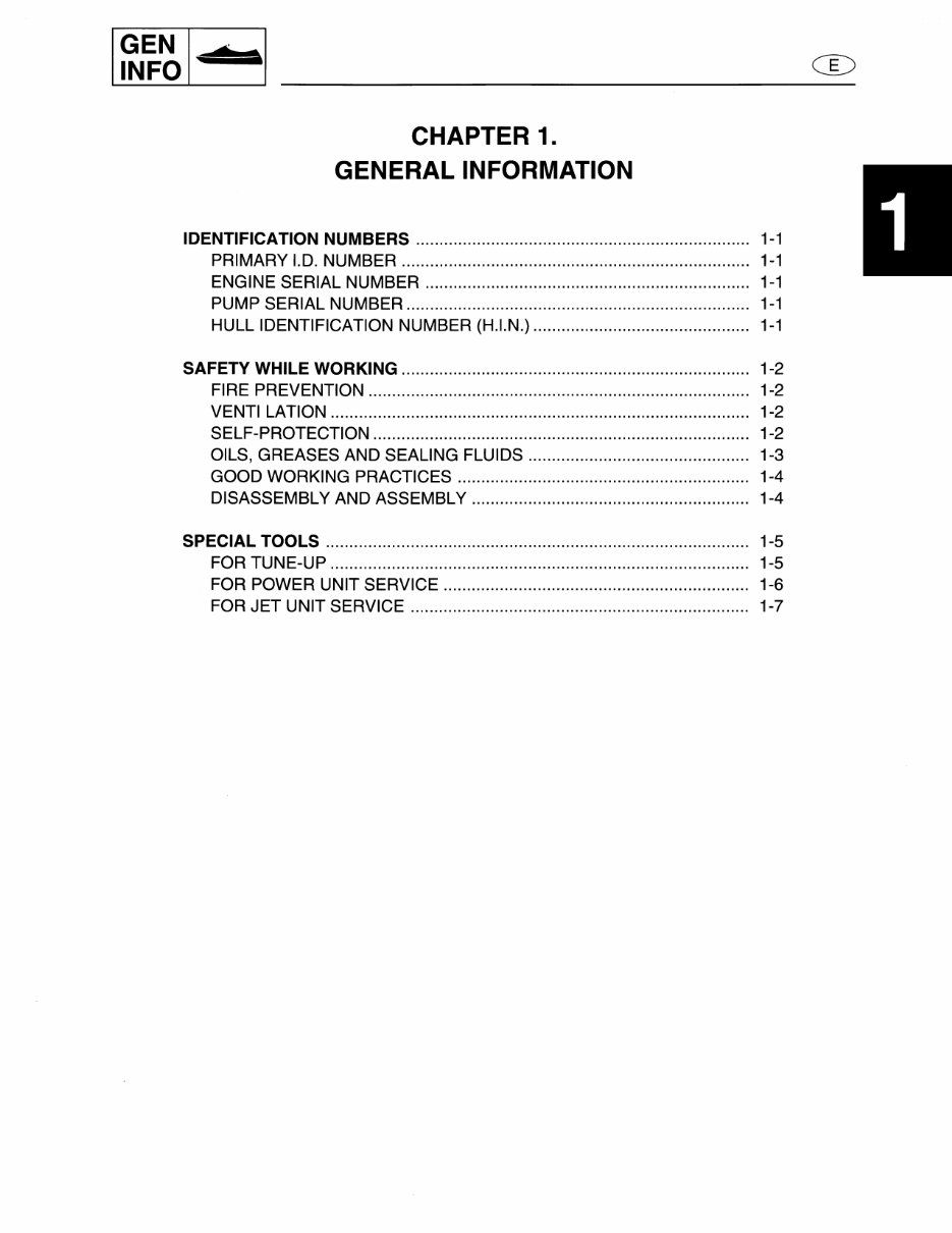 1994 Yamaha WaveRunner WAVE RUNNER III / GP Service Manual preview img 6