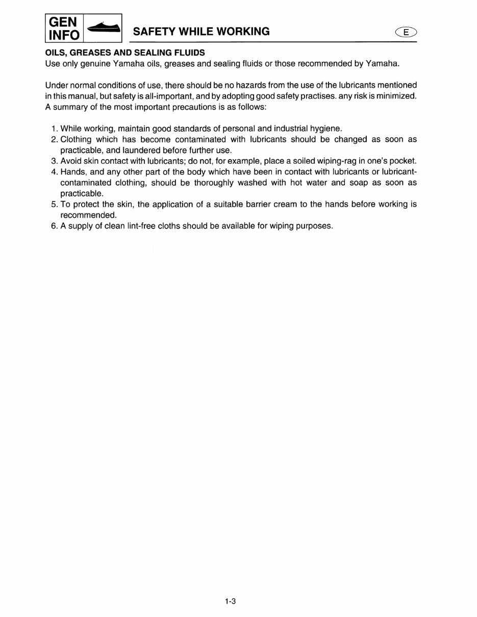 1994 Yamaha WaveRunner WAVE RUNNER III / GP Service Manual preview img 9