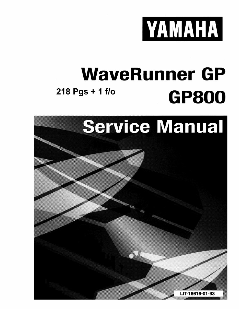 1998-2000 Yamaha WaveRunner GP800 Personal Watercraft Repair Manual preview img 1