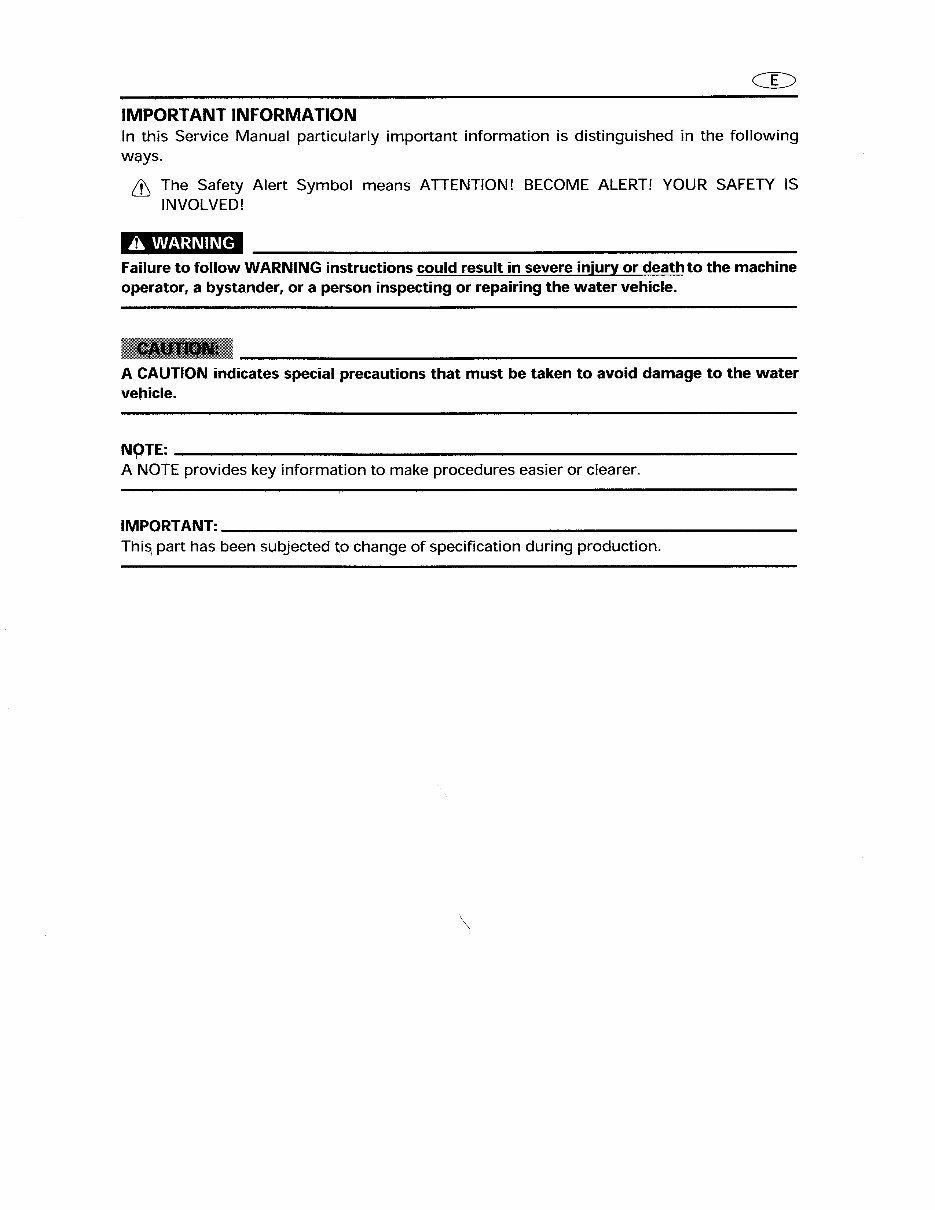 1998-2000 Yamaha WaveRunner GP800 Personal Watercraft Repair Manual preview img 4