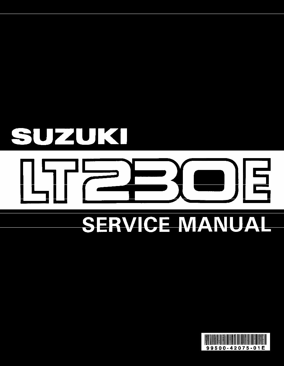 1987-1993 Suzuki QuadRunner 230 (LT230E) Service & Repair Manual preview img 1