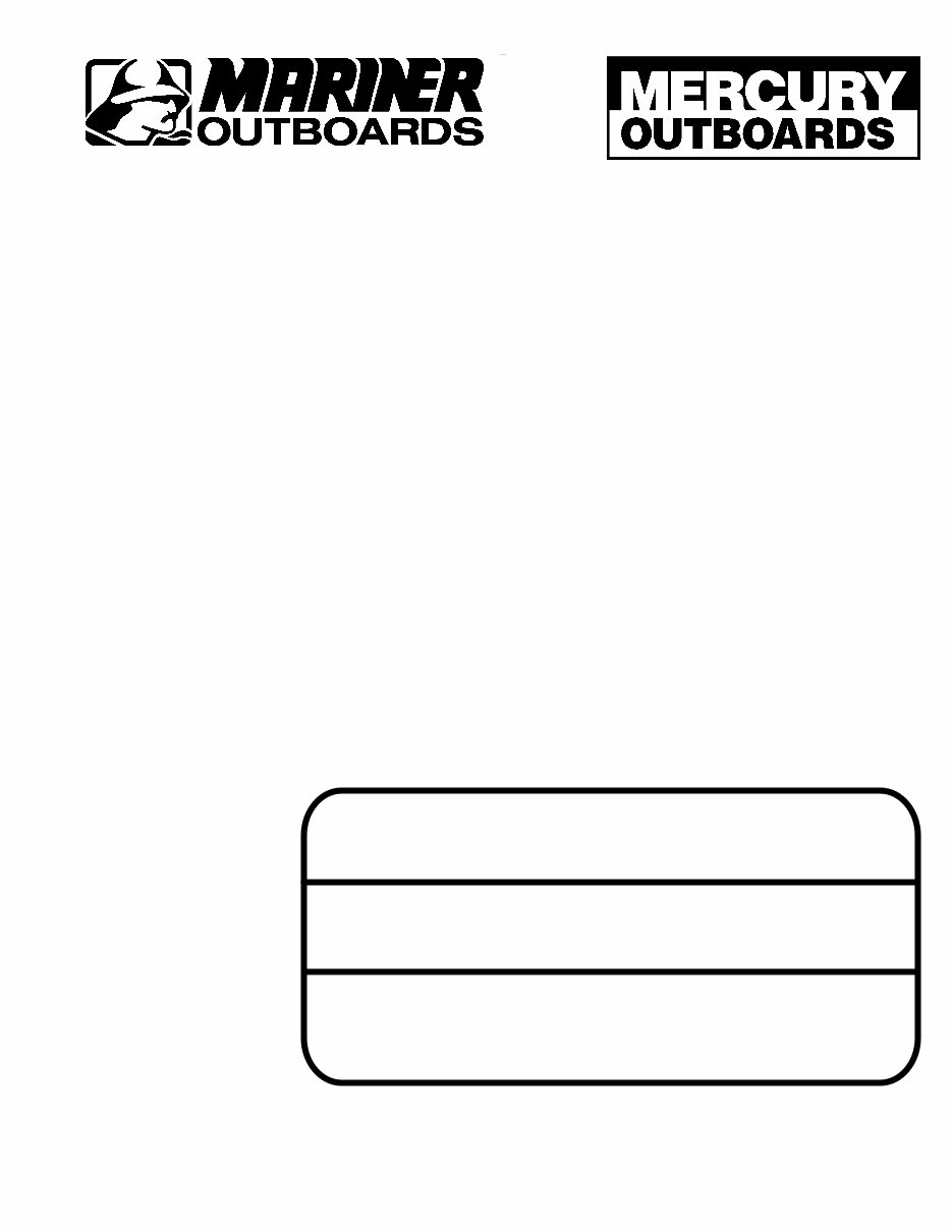 Mercury Mariner 50HP/55HP/60HP/45 Jet Outboards OEM Service & Repair Manual preview img 1