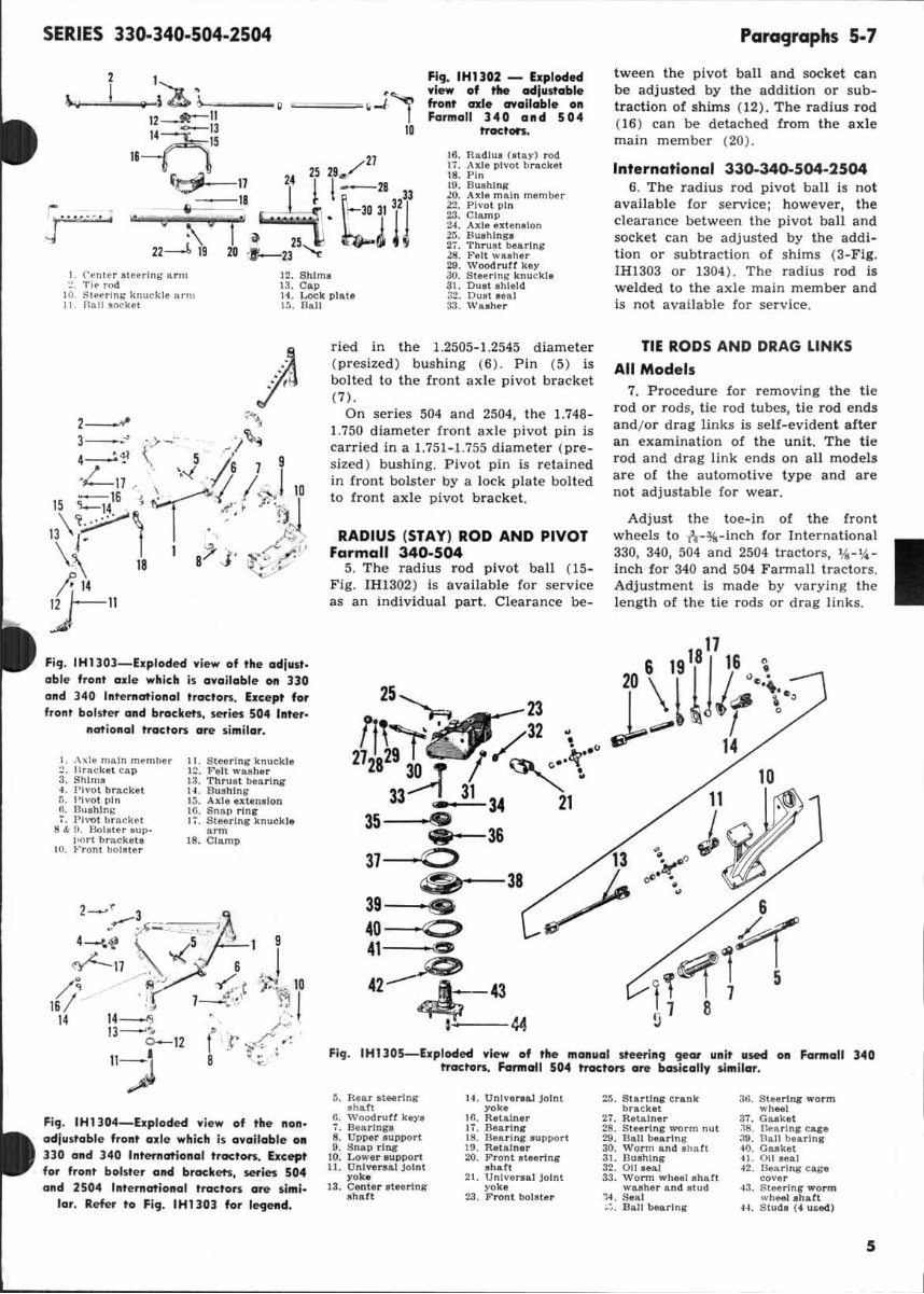 IH International Harvester Farmall 504 Tractor Workshop Service Repair Manual - preview img 5