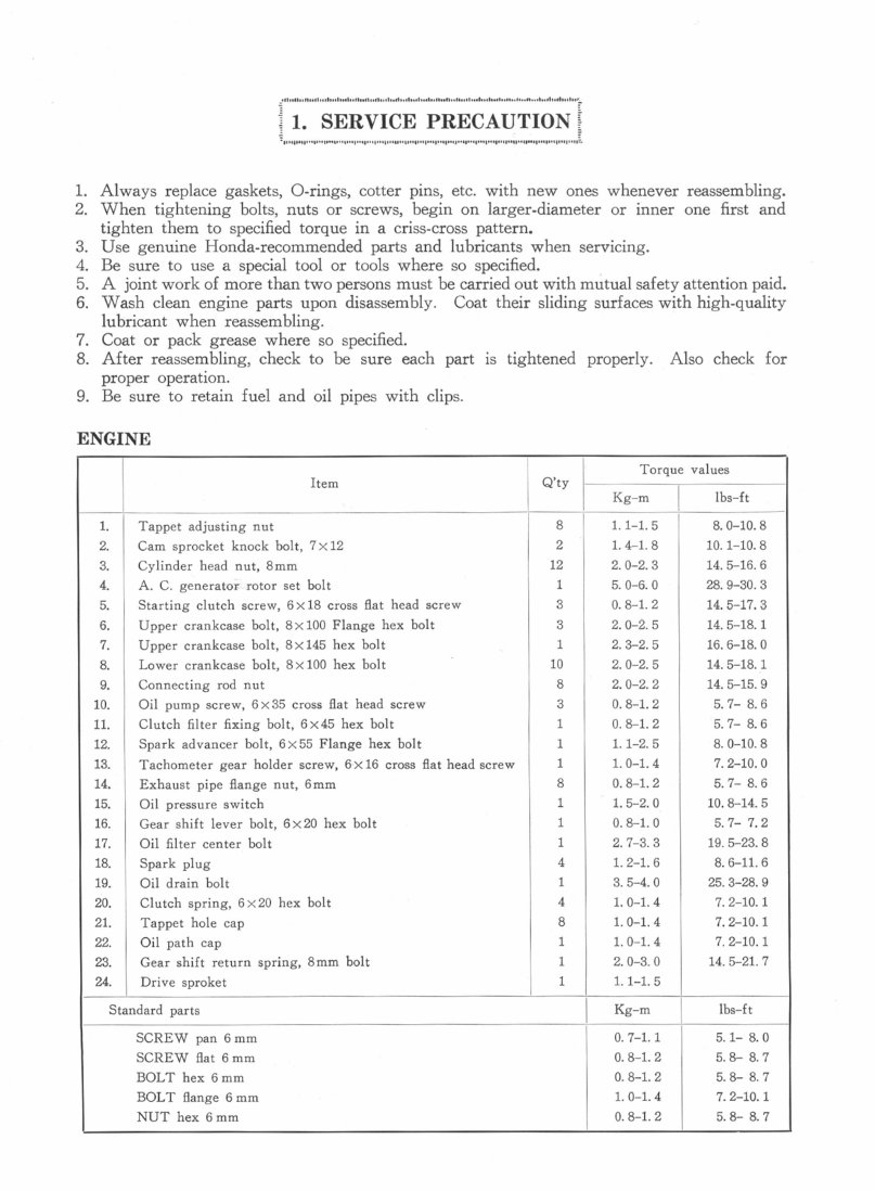 Honda CB500 & CB550 Motorcycle Service & Repair Manual - ! preview img 2