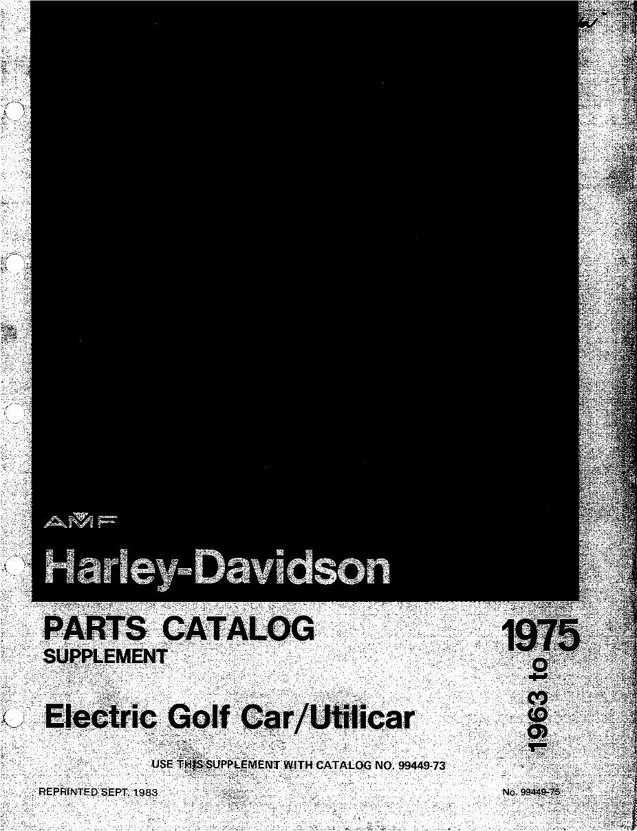 1963-1980 Harley Davidson Electric Golf Cart Service & Repair Manual preview img 1