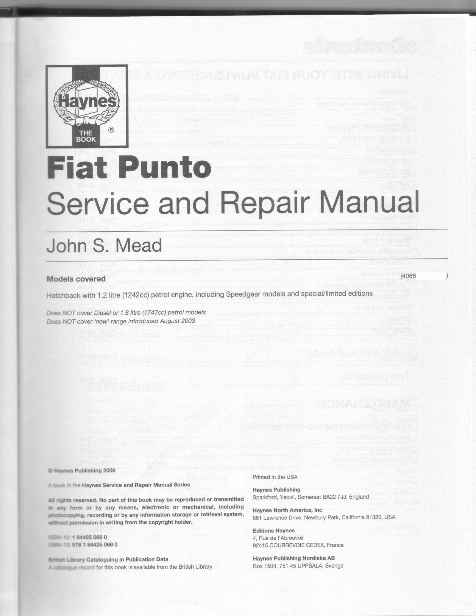 FIAT 1999-2003 PUNTO Petrol Workshop Repair & Service Manual preview img 3