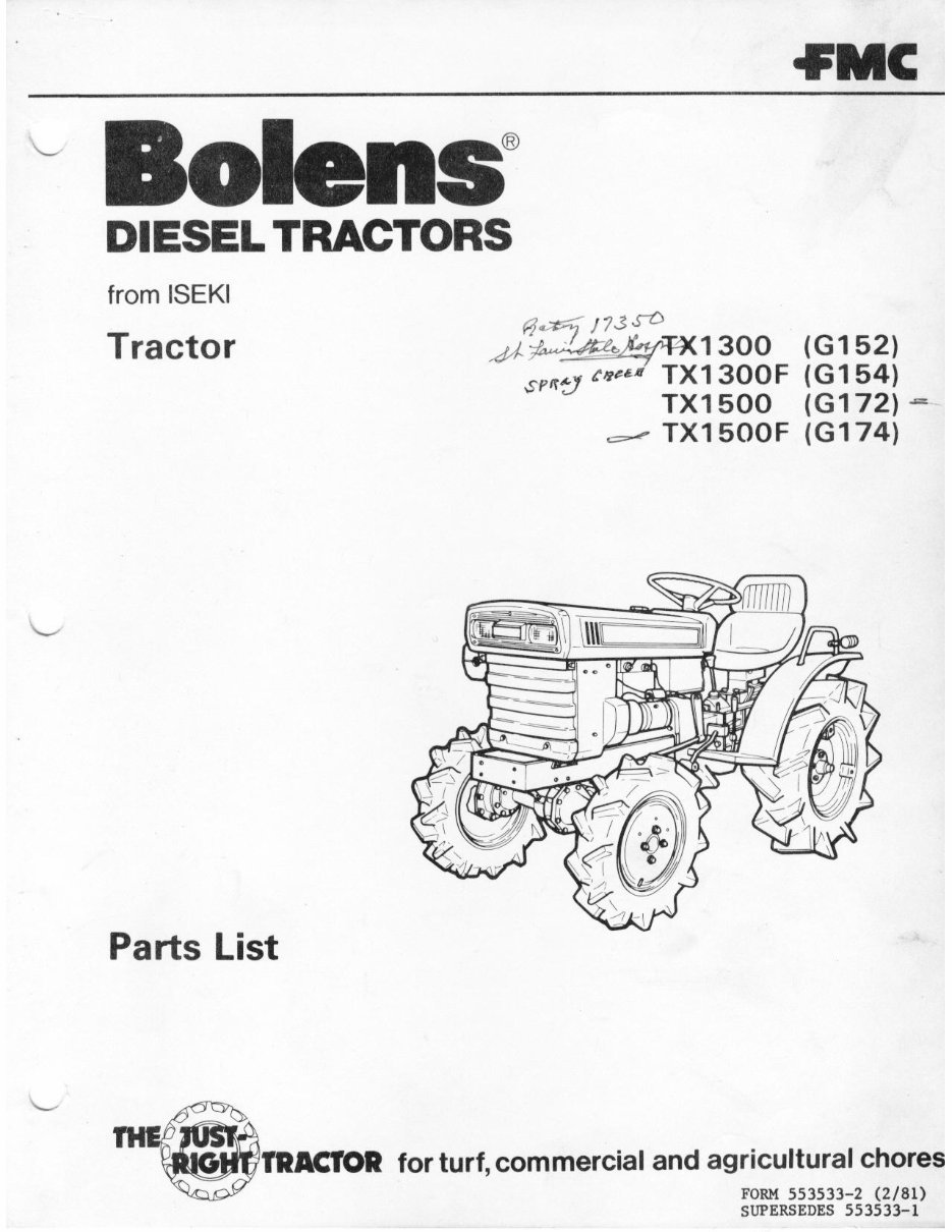 Bolens Master parts manuals preview img 1