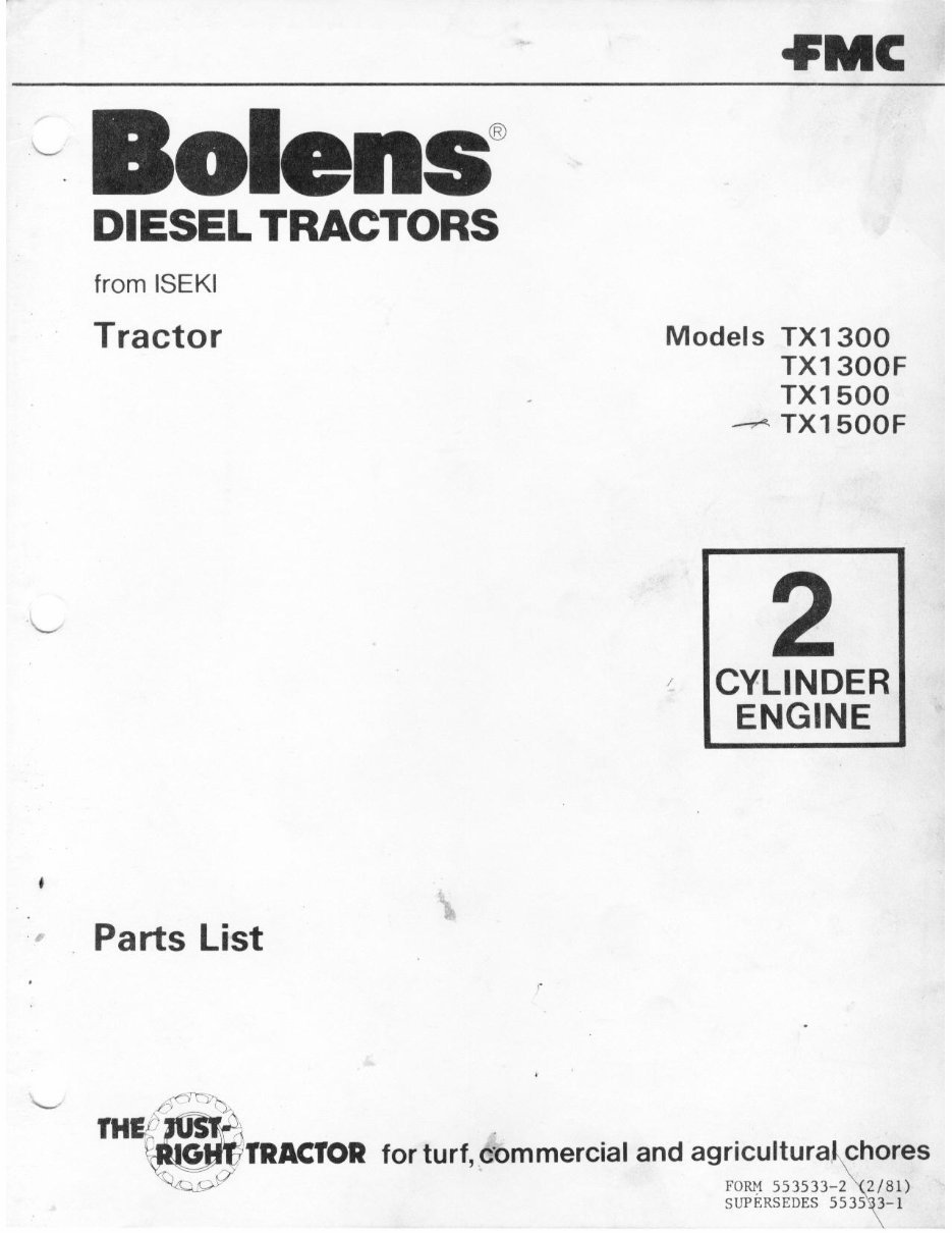 Bolens Master parts manuals preview img 2
