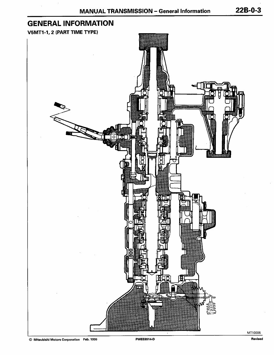 MITSUBISHI Manual Gearbox Transmission V5MT1 Workshop Manual preview img 2