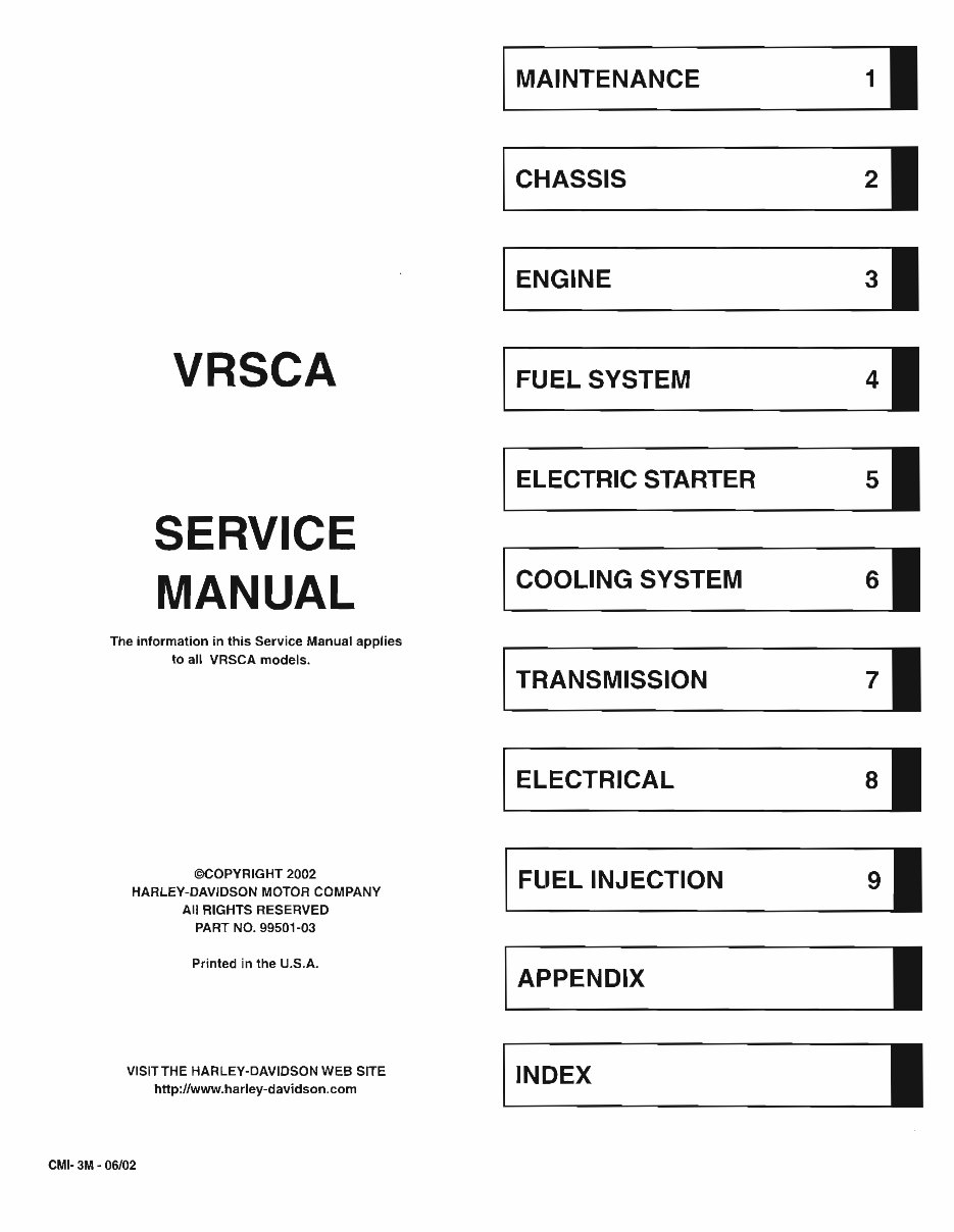 2002-2009 Harley-Davidson VRSCA V-Rod 1131cc Service & Repair Manual preview img 2
