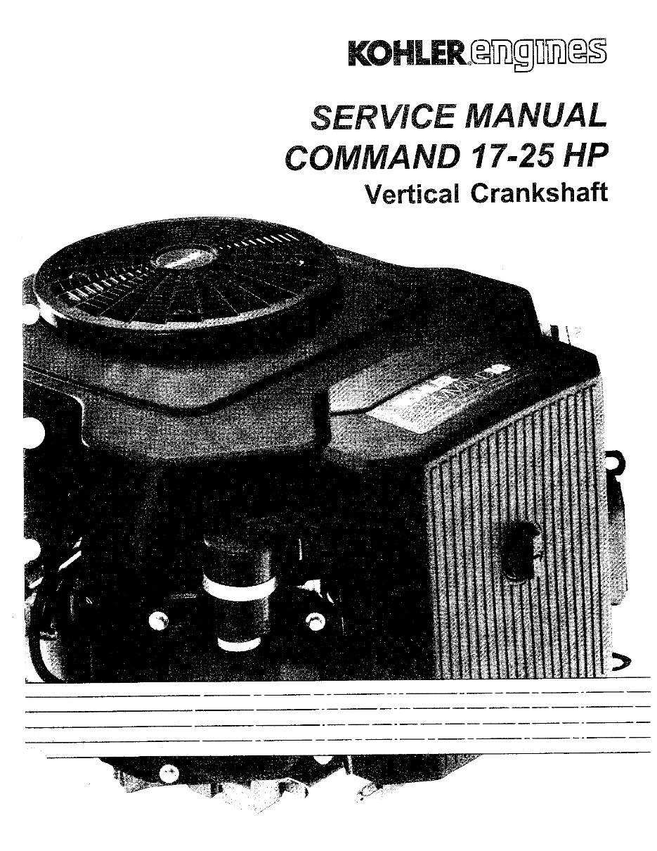KOHLER Command 17 25 HP Repair Service Manual Vertical Crankshaft preview img 1