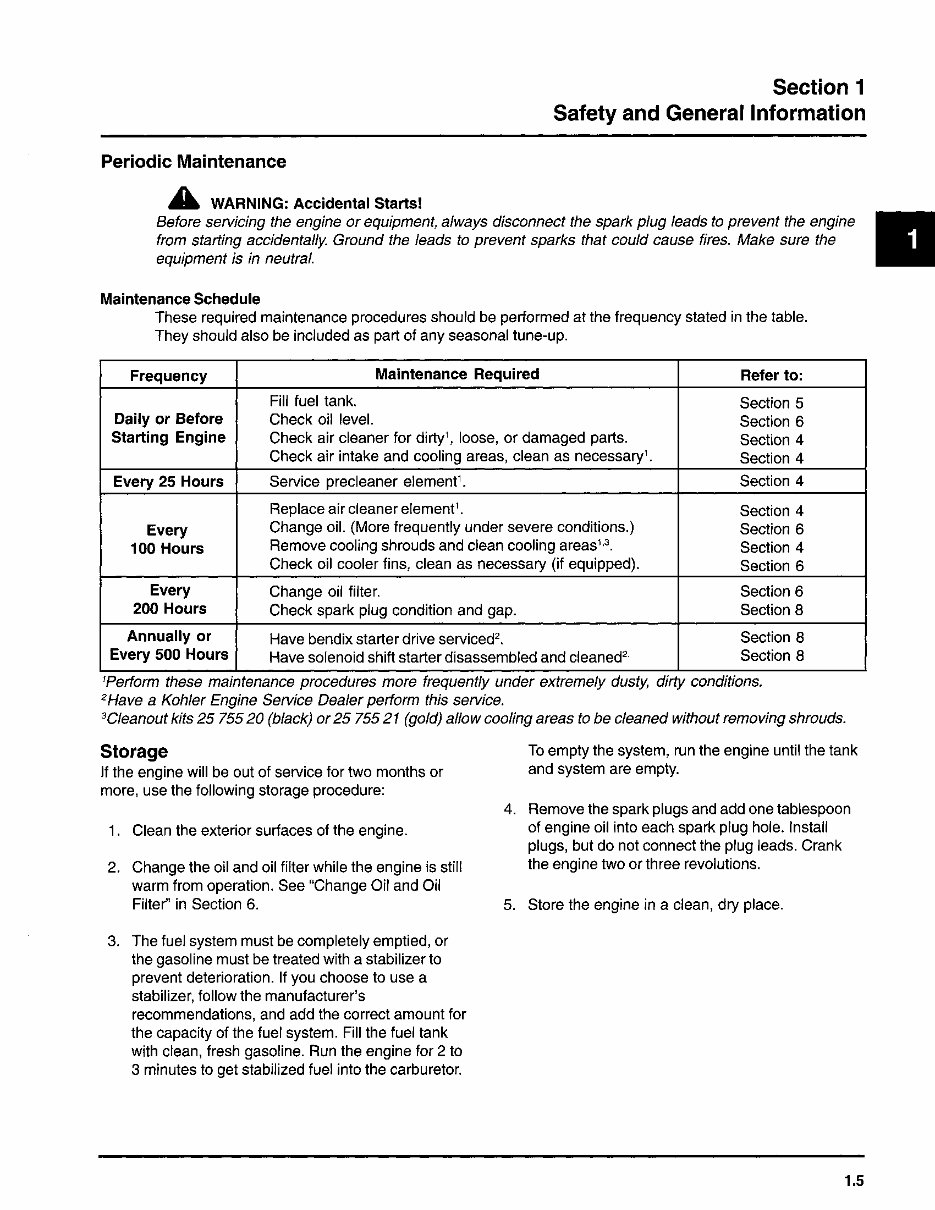 KOHLER Command 17 25 HP Repair Service Manual Vertical Crankshaft preview img 7