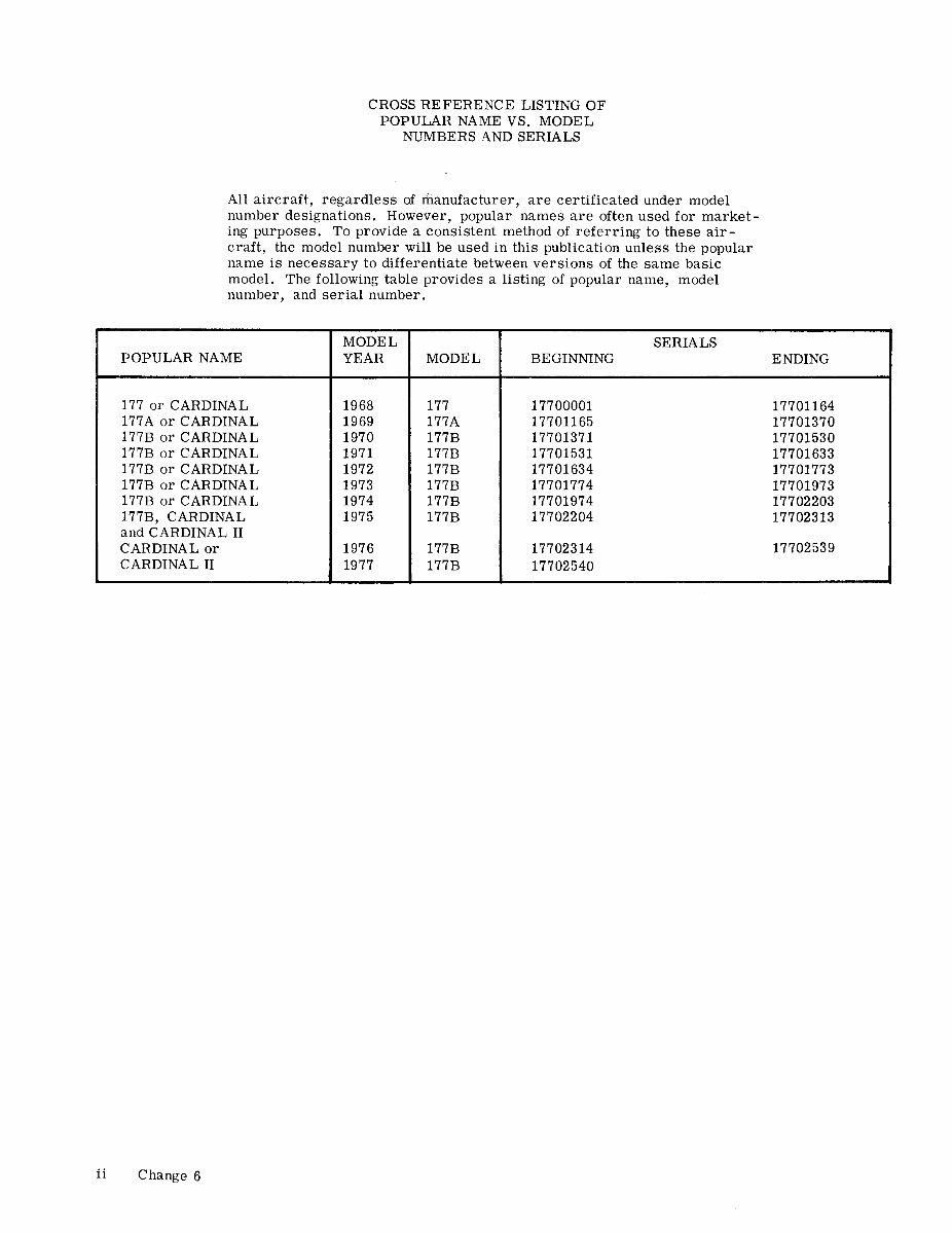 1968-1975 Cessna 177 And Cardinal Aircraft Service & Repair Manual preview img 4