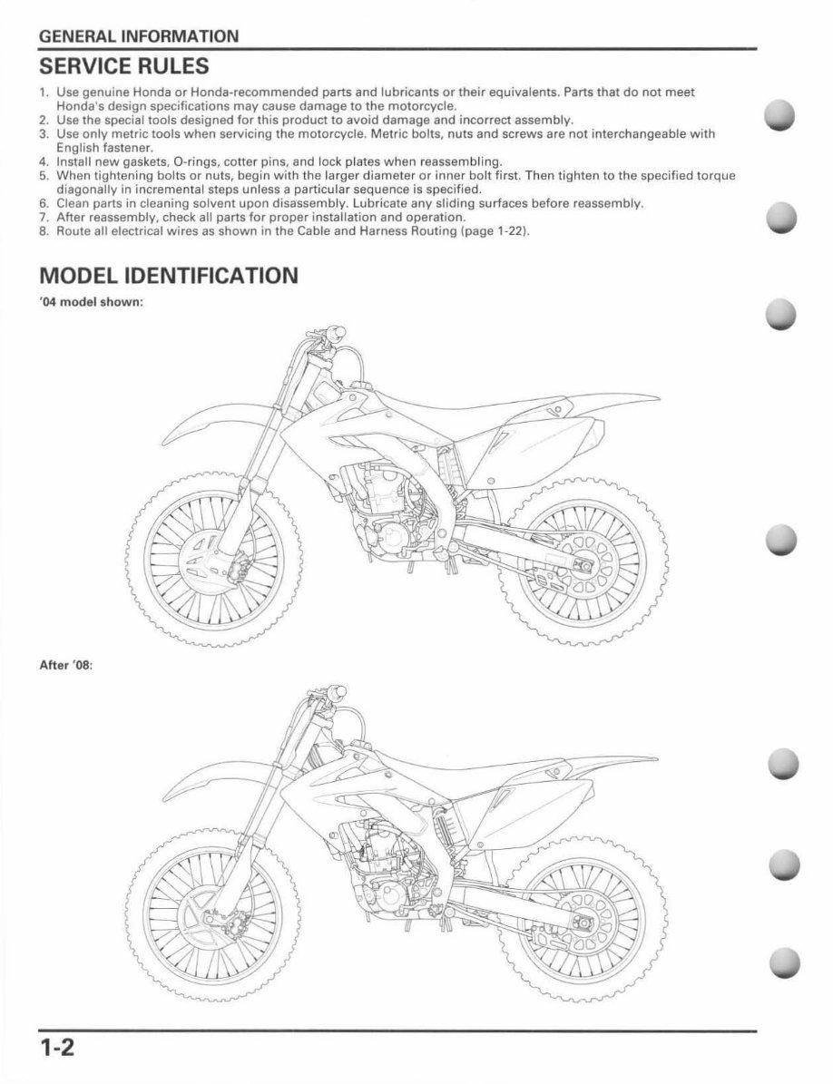 2004-2009 Honda CRF250R Service & Repair Manual preview img 6