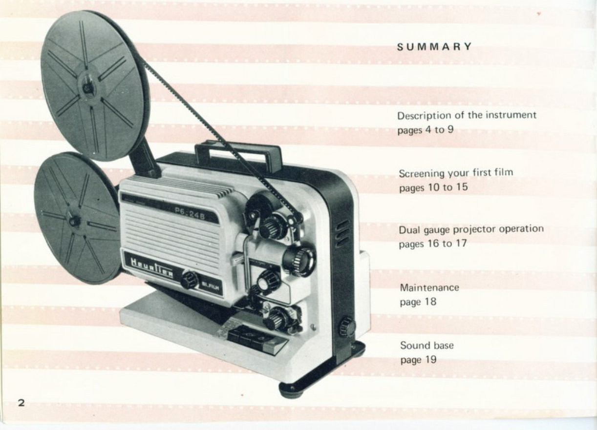 Heurtier P6 - 24b Super 8 & Dual Silent / Sound Projector preview img 3