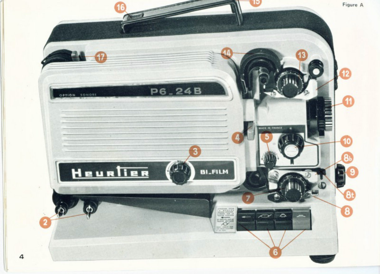 Heurtier P6 - 24b Super 8 & Dual Silent / Sound Projector preview img 5