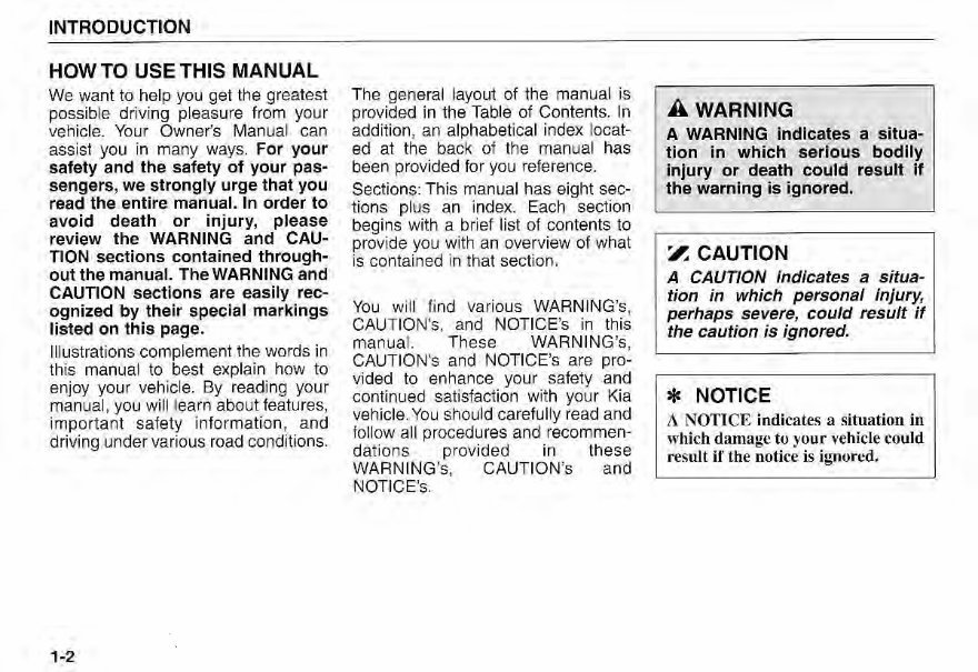 2004 KIA Sorento Owners Manual preview img 3