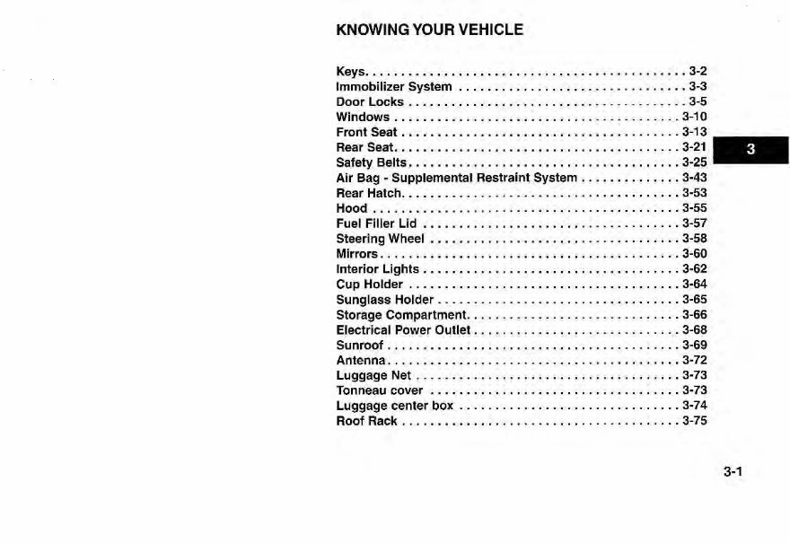 2004 KIA Sorento Owners Manual preview img 8