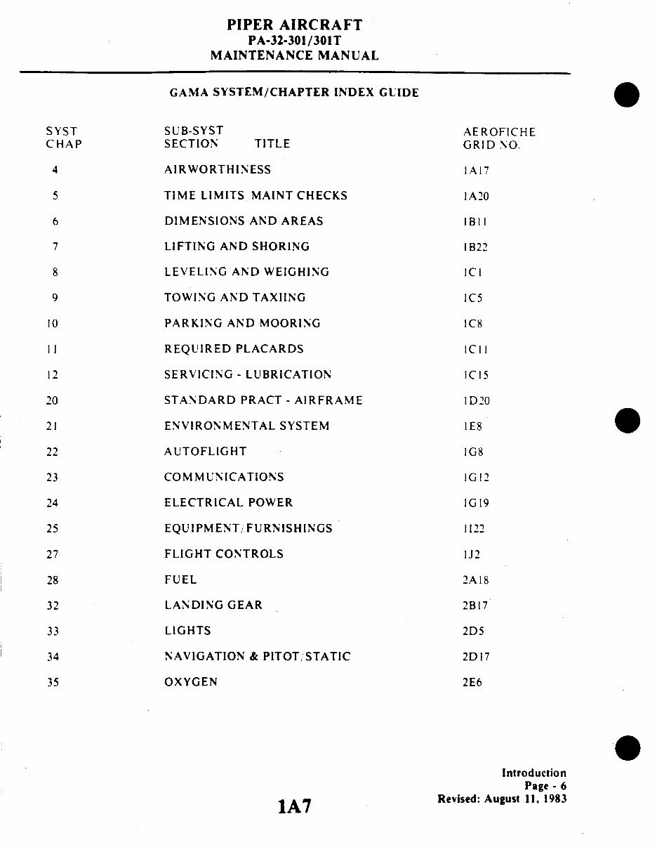 Piper Saratoga (PA-32-301/301T) Aircraft Maintenance Manual preview img 7