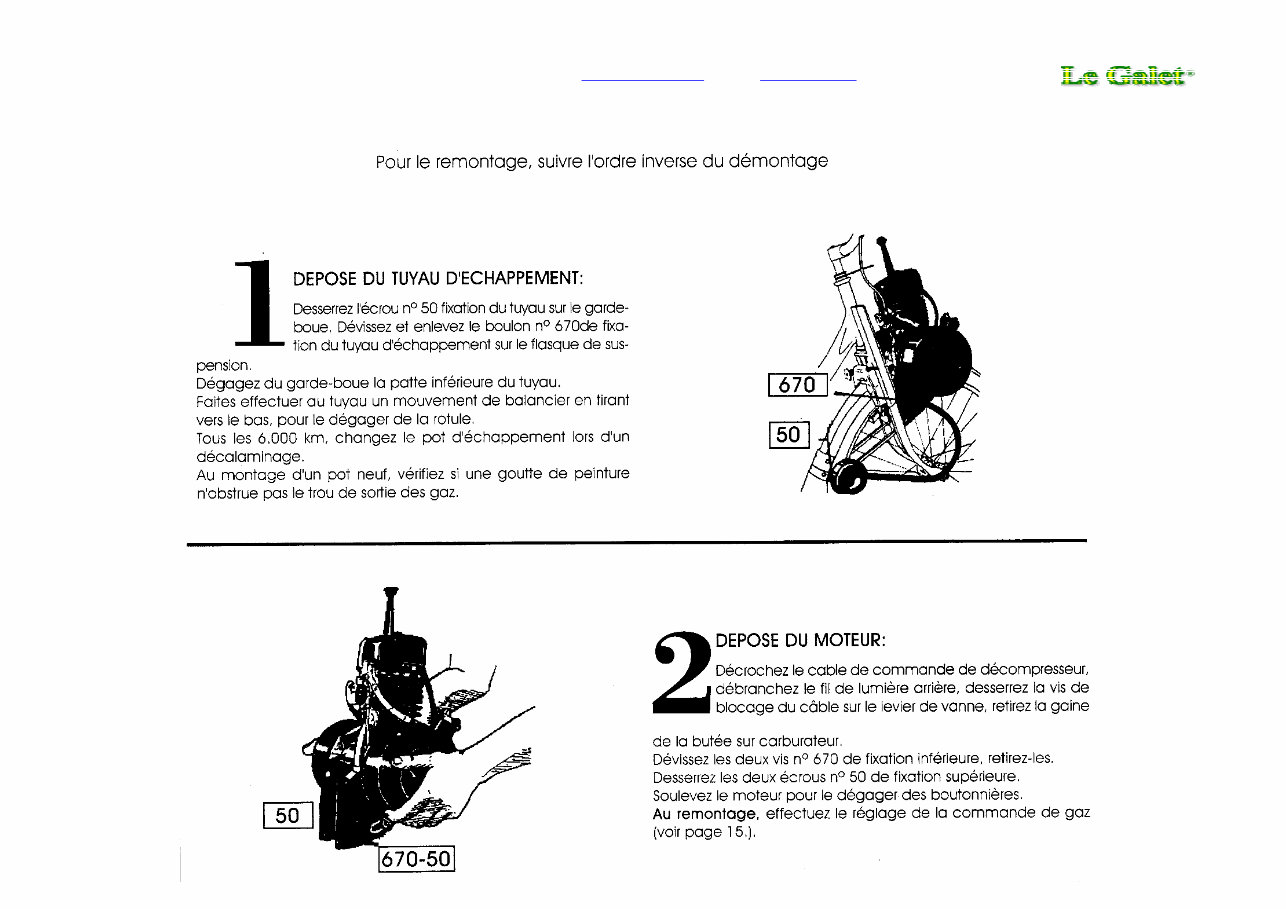 Velosolex Solex S3800 Manual Atelier ( FRA ) preview img 9