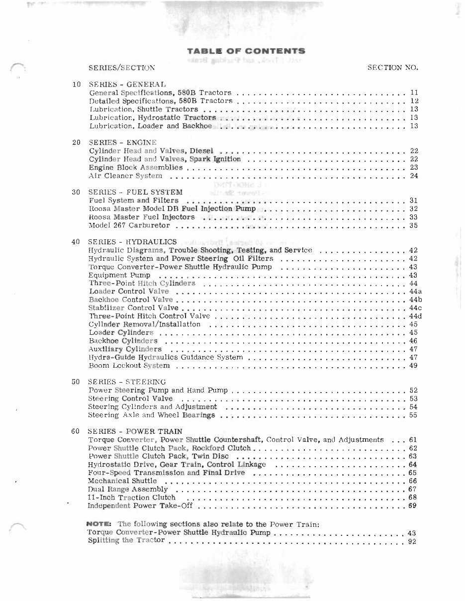 CASE 580CK 580 580B CK Tractor DIGGER BACKHOE Service Workshop Engines Fuel System Electrical Steering Pow preview img 2