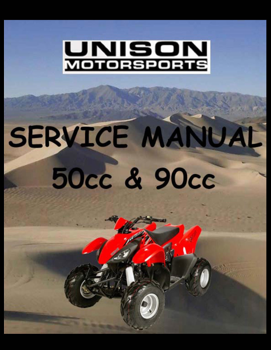 2007 Unison Desert Cat 50 90 Youth ATV Service & Repair Manual preview img 1