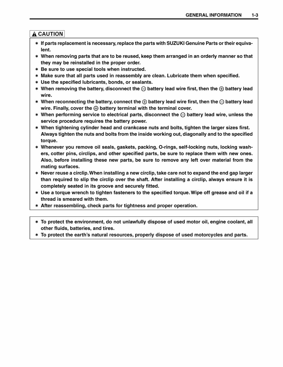 Suzuki DRZ 400 DRZ400 Service Repair Manual preview img 9