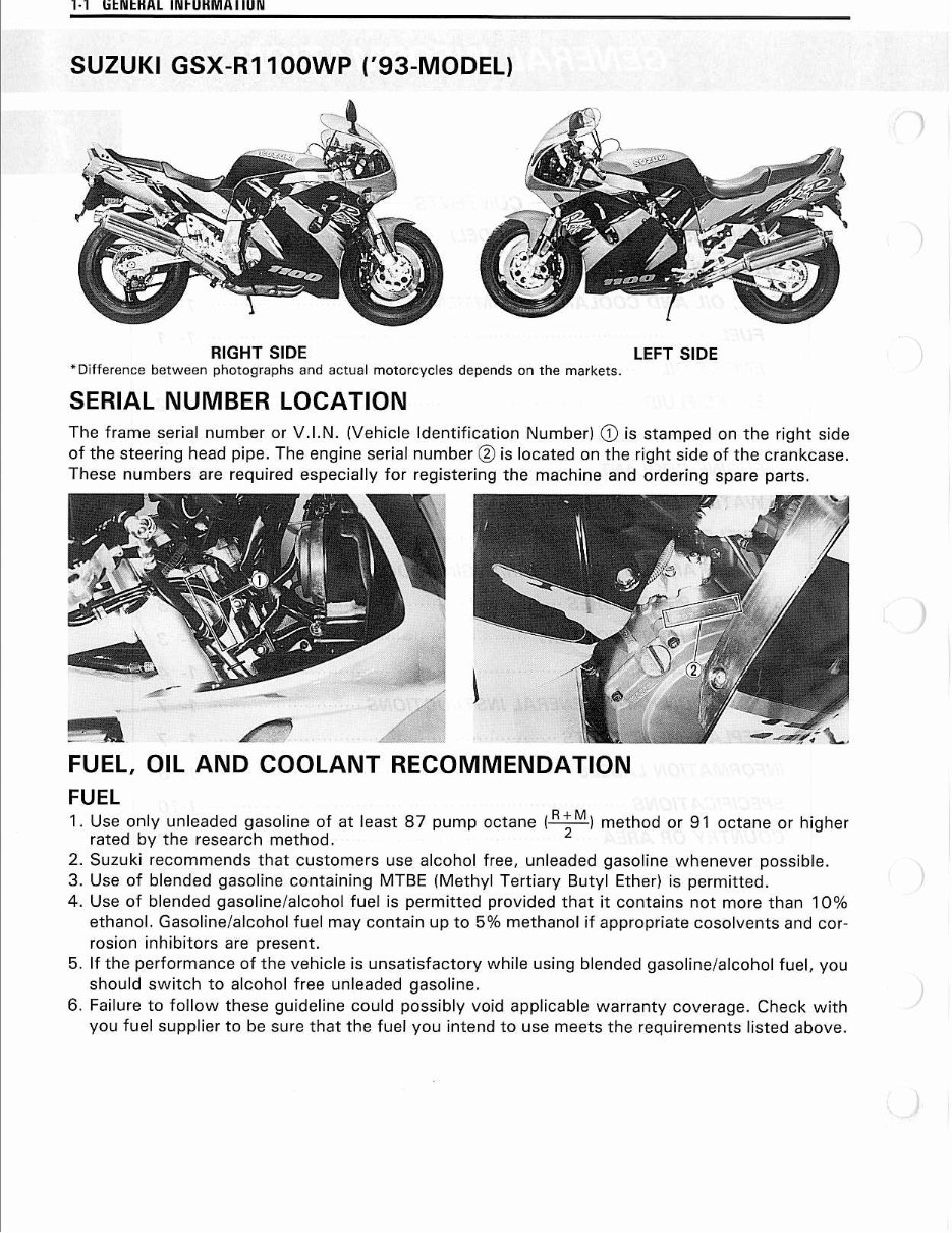 1993 Suzuki GSXR1100 Service & Repair Manual preview img 6