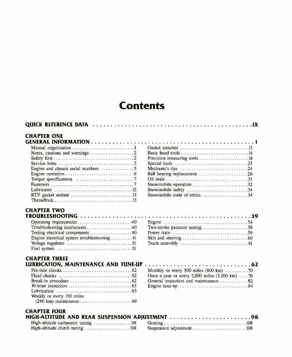 1985-1989 Ski-Doo Tundra Service & Repair Manual preview img 2