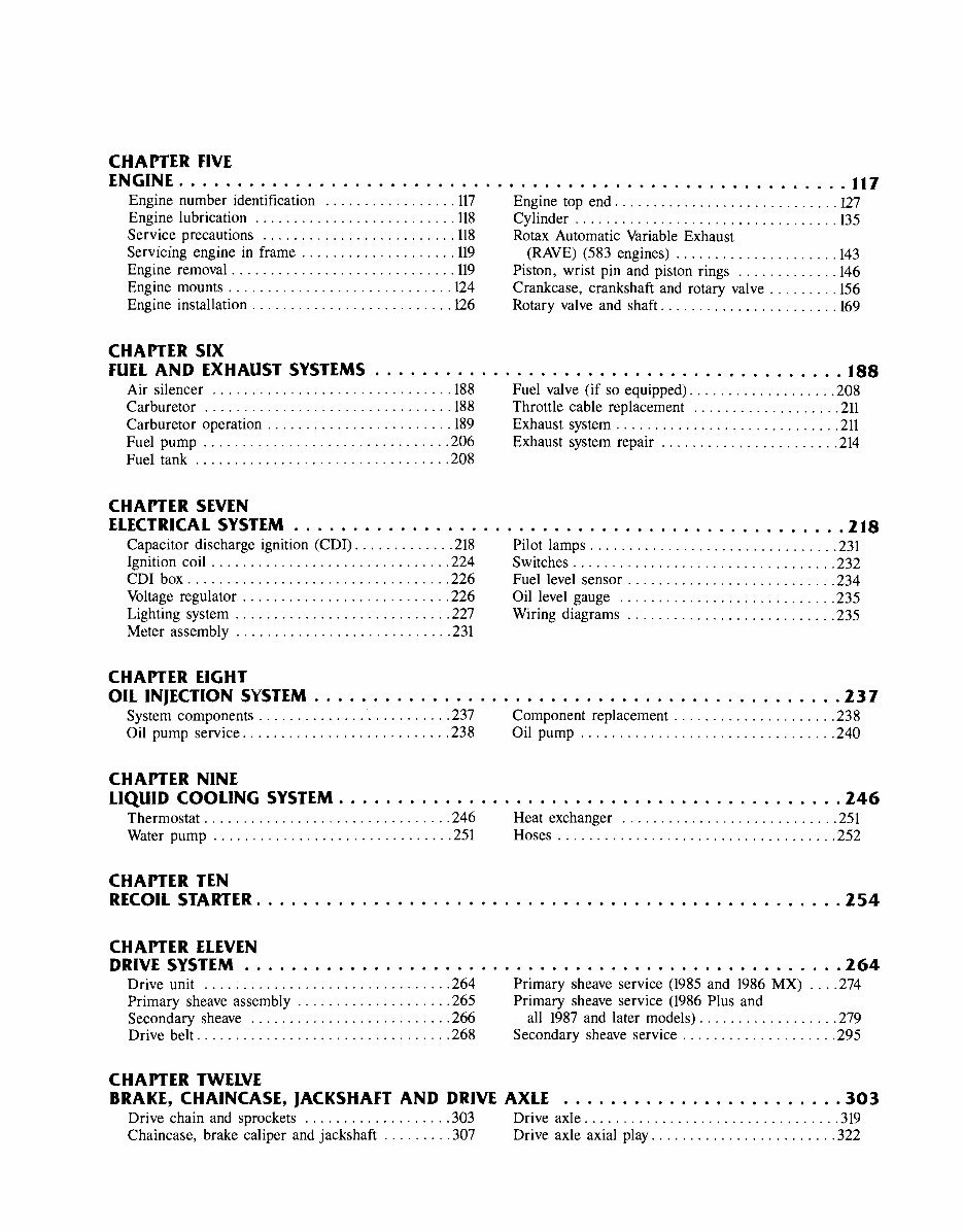 1985-1989 Ski-Doo Tundra Service & Repair Manual preview img 3