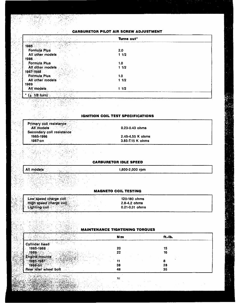 1985-1989 Ski-Doo Tundra Service & Repair Manual preview img 7