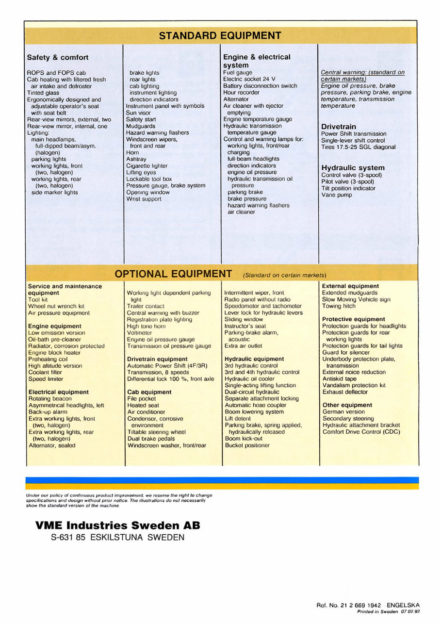VOLVO BM L70 Wheel Loader Service and Repair Manual preview img 6