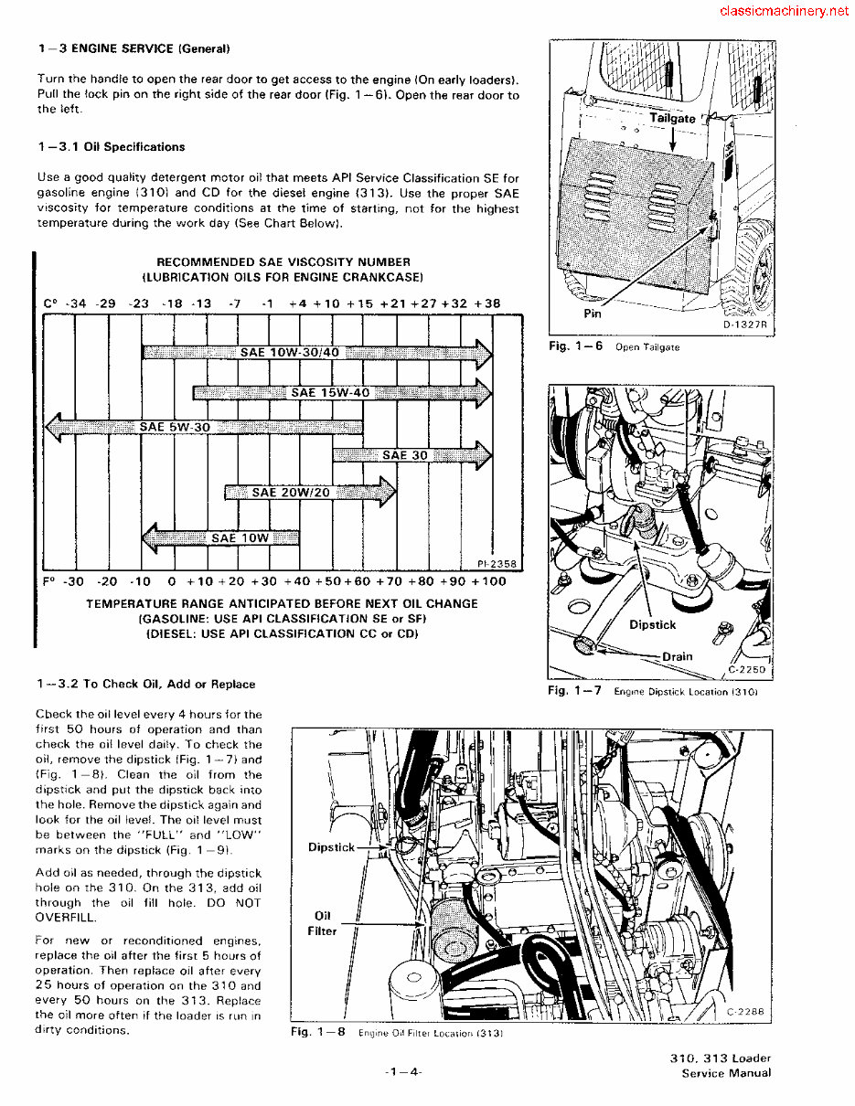 Bobcat 313 Factory Service & Work Shop Manual preview img 8