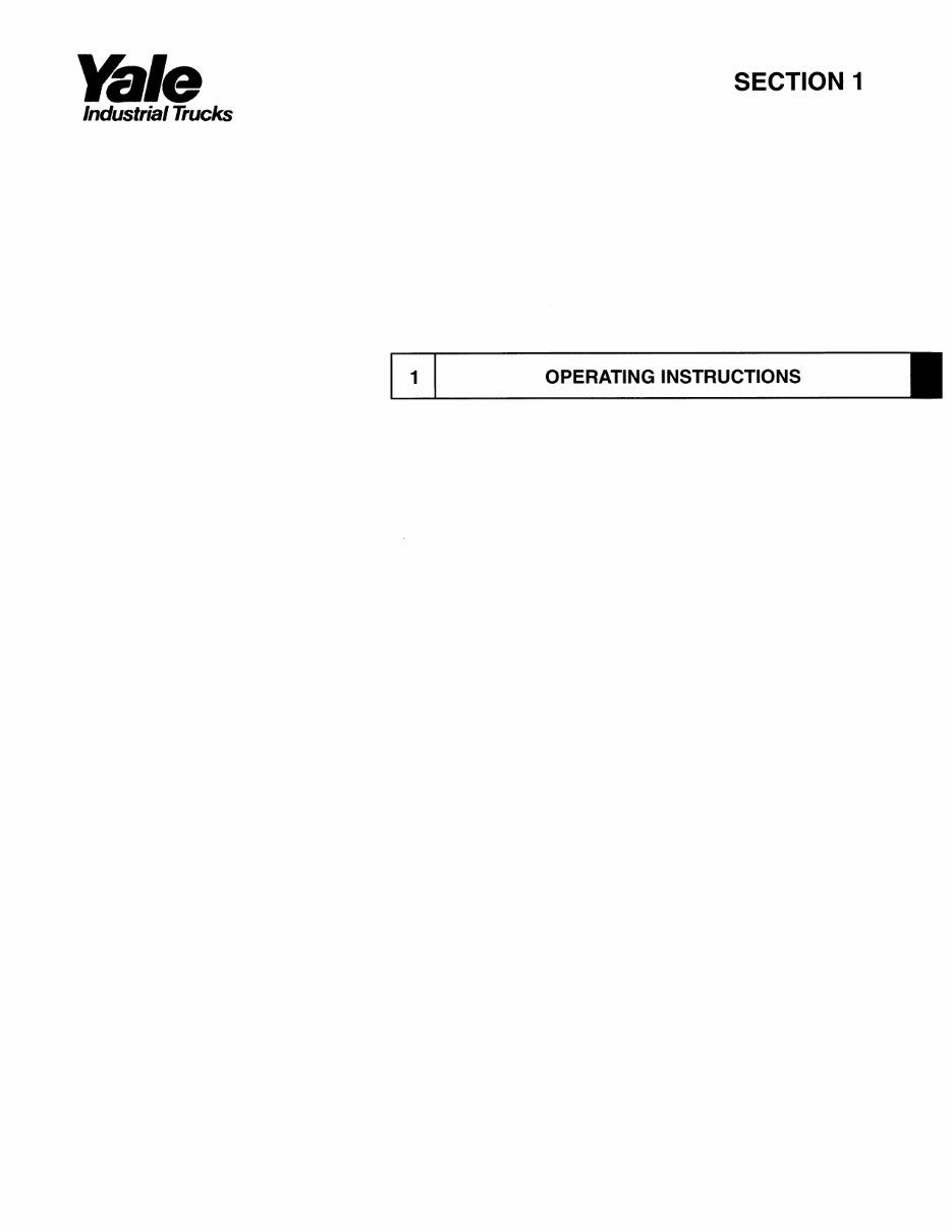 Yale MRW 020 - 030, MSW 020 - 030 - 040 Lift Truck Service Repair and Maintenance Manual preview img 4