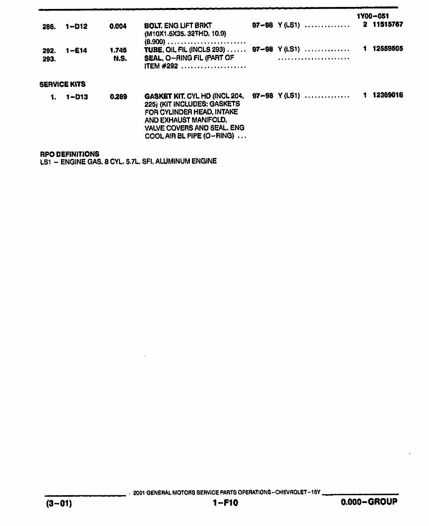 1997-2002 Chevrolet Corvette C5 5.7L Parts Catalog preview img 5