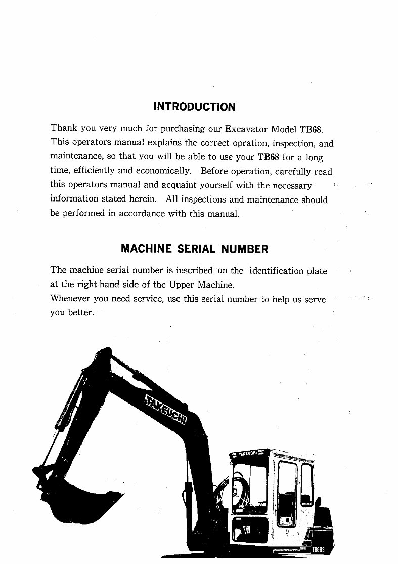 Takeuchi TB68 operators manual preview img 3
