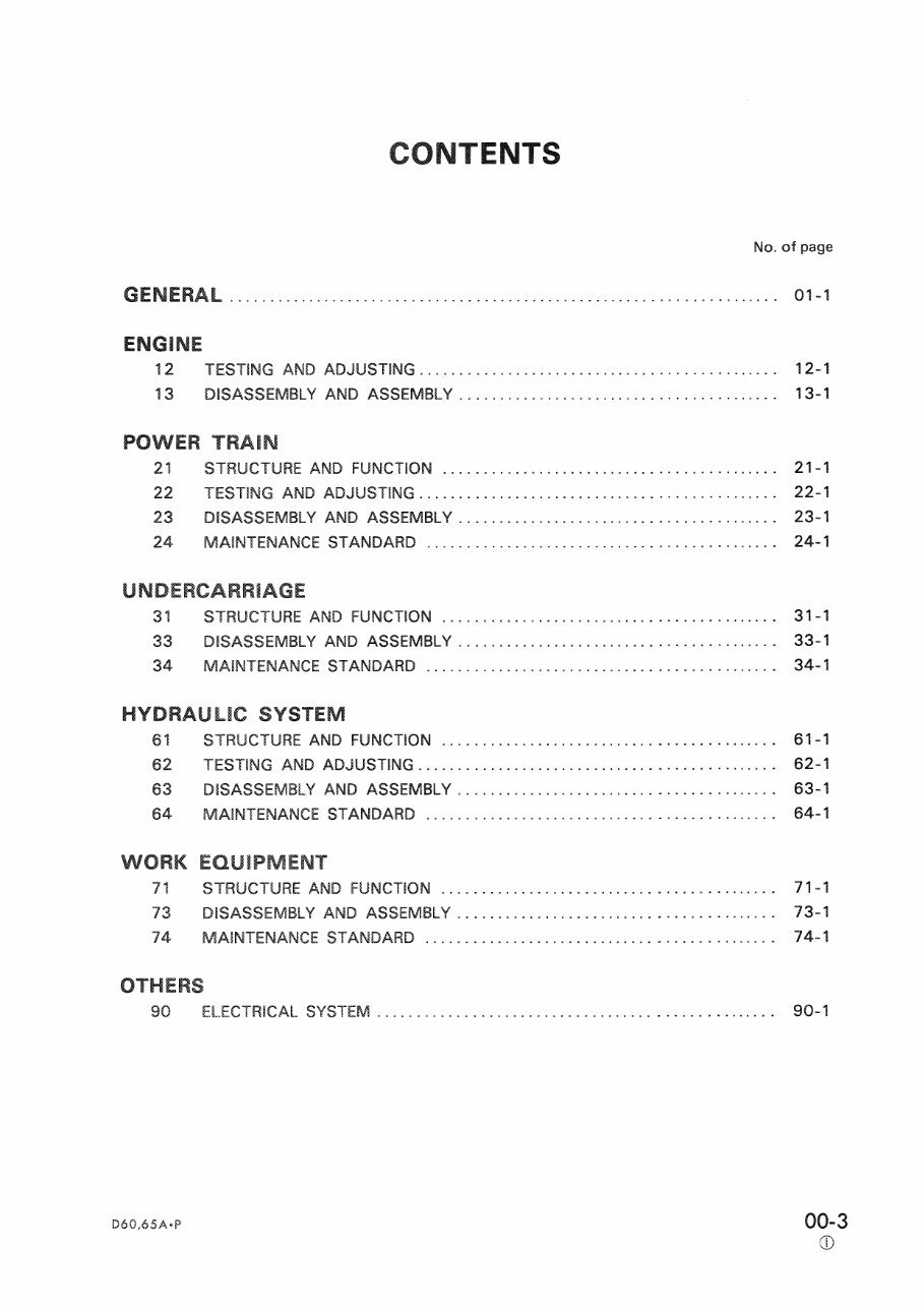 Komatsu D60A-6 D60P-6 D65A-6 D65P-6 Dozer Bulldozer Service Repair Workshop Manual (SN: 31001 and up, 32001 and up) preview img 5