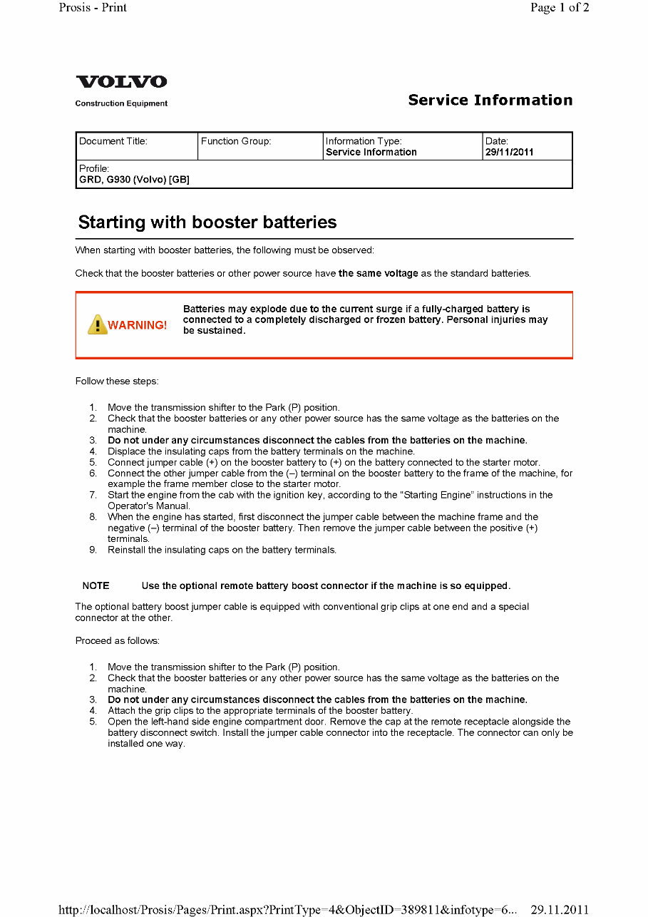 Volvo G930 Motor Grader OEM Service & Repair Manual preview img 3