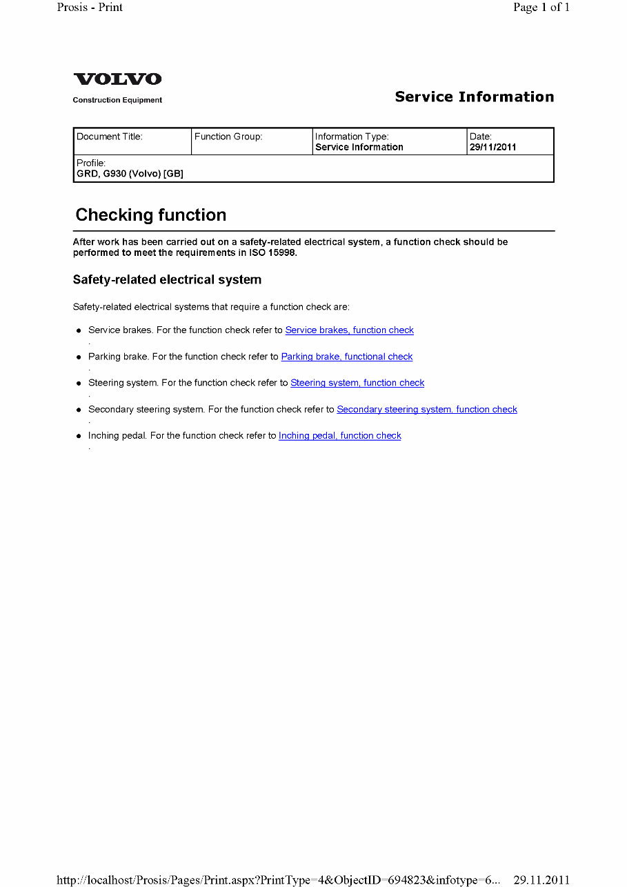 Volvo G930 Motor Grader OEM Service & Repair Manual preview img 8