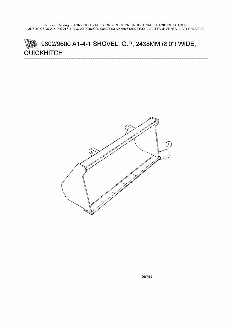 JCB 3CX SMT 35 BACKHOE Loader Parts Catalog Manual (SER. NUMBER 00400000-00430000) preview img 10