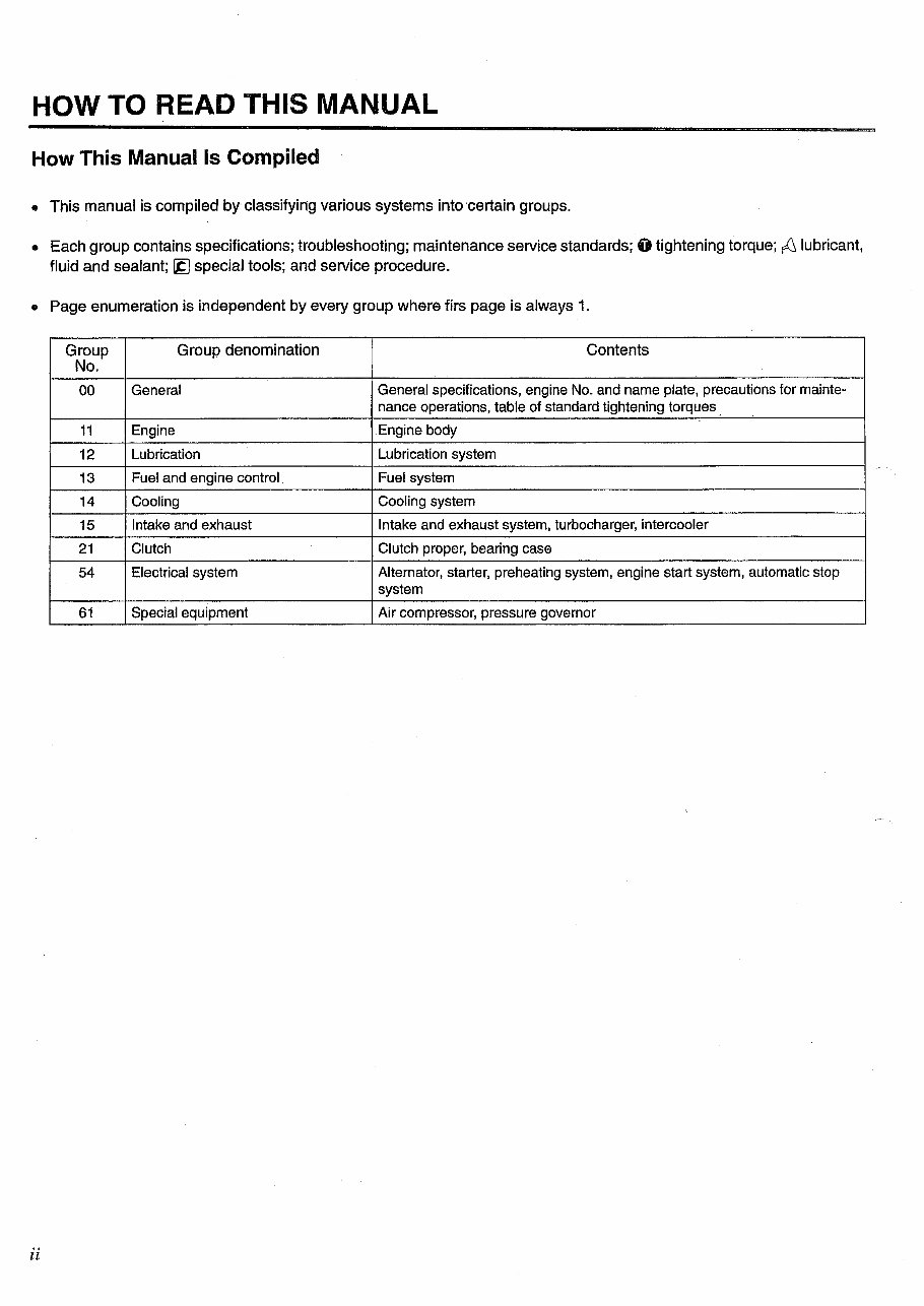 Mitsubishi 6D1 Diesel Engines (6D14/6D15/6D16) OEM Service & Repair Manual preview img 4