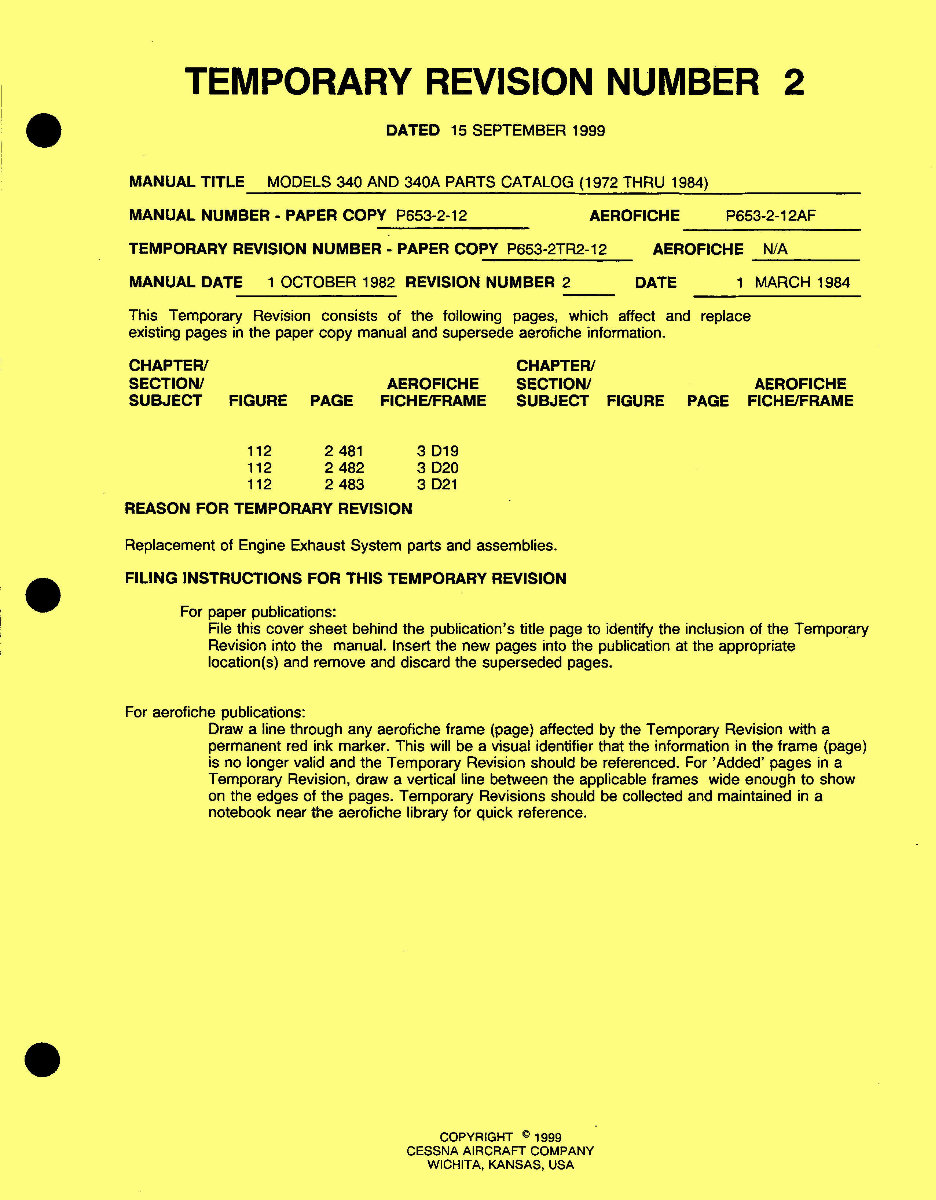 1972-1980 Cessna 340 IPC Parts Catalog (P653-2-12) preview img 3