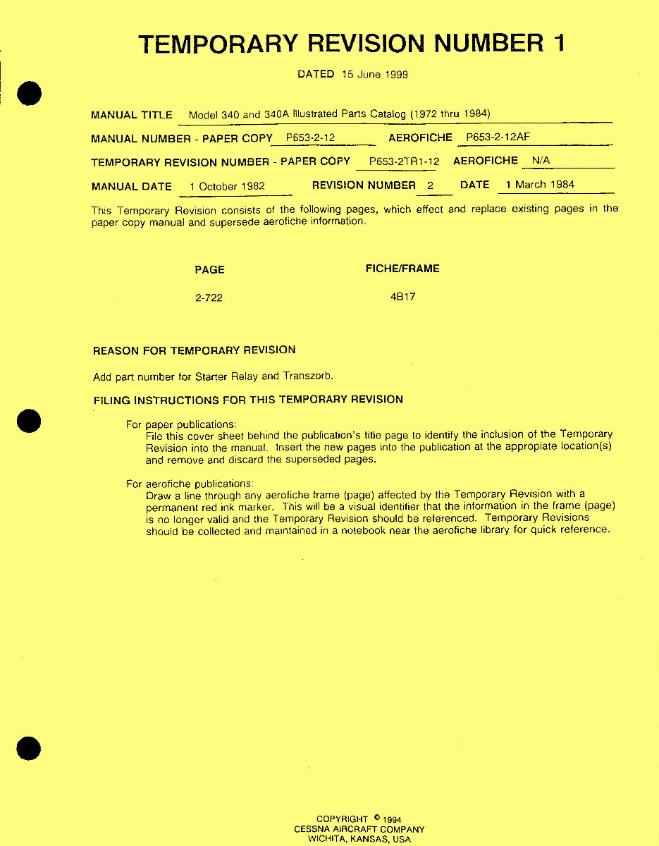 1972-1980 Cessna 340 IPC Parts Catalog (P653-2-12) preview img 4